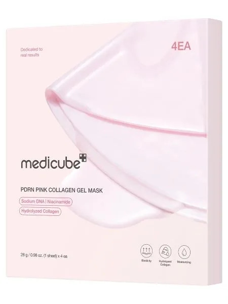 medicube Гидрогелевая маска укрепляющая с PDRN и коллагеном medicube PDRN Pink Collagen Gel Mask, 4 шт